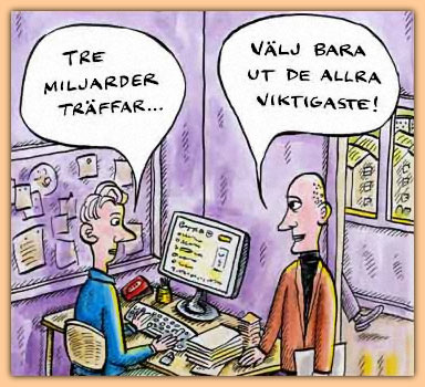 Tre miljarder tr&auml;ffar
